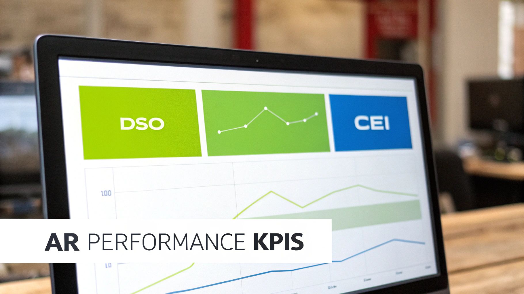 KPI dashboard showing financial metrics for receivable management.